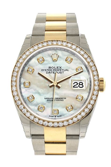 rolex mother of pearl|Rolex datejust 36 with diamonds.